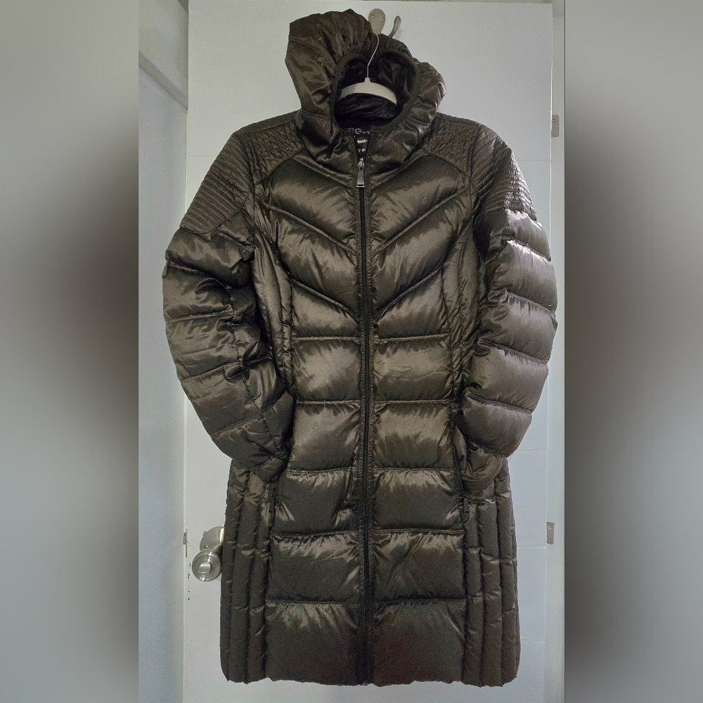 Bcbgeneration Ultralight Packable Olive Jacket Sm… - image 1